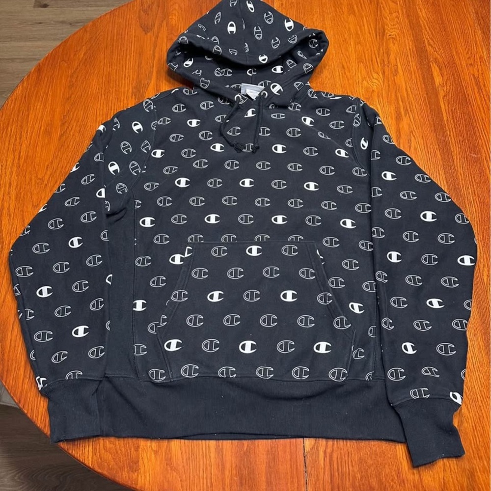 Champion Reverse Weave AOP Hoodie Sweatshirt